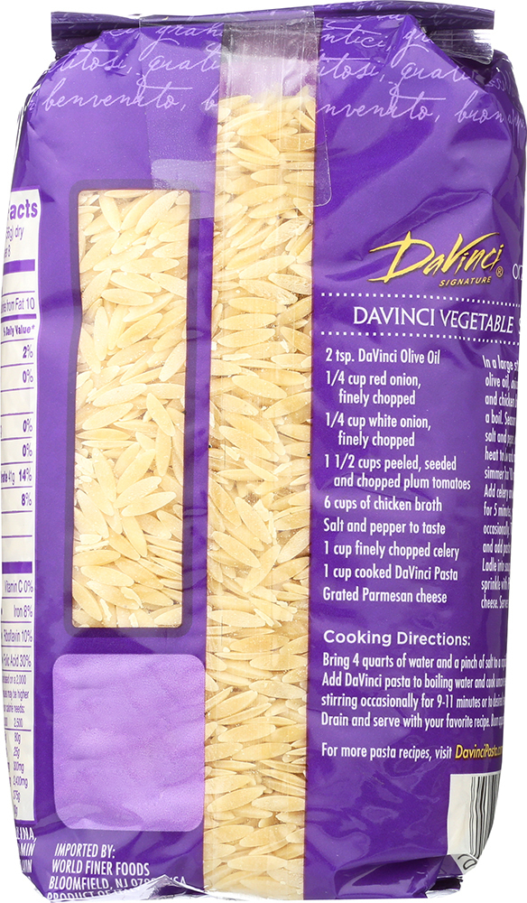 Orzo DaVinci Signature World Finer Foods