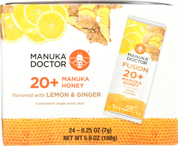 20+ Manuka Honey with Lemon & Ginger Fusion Sachets