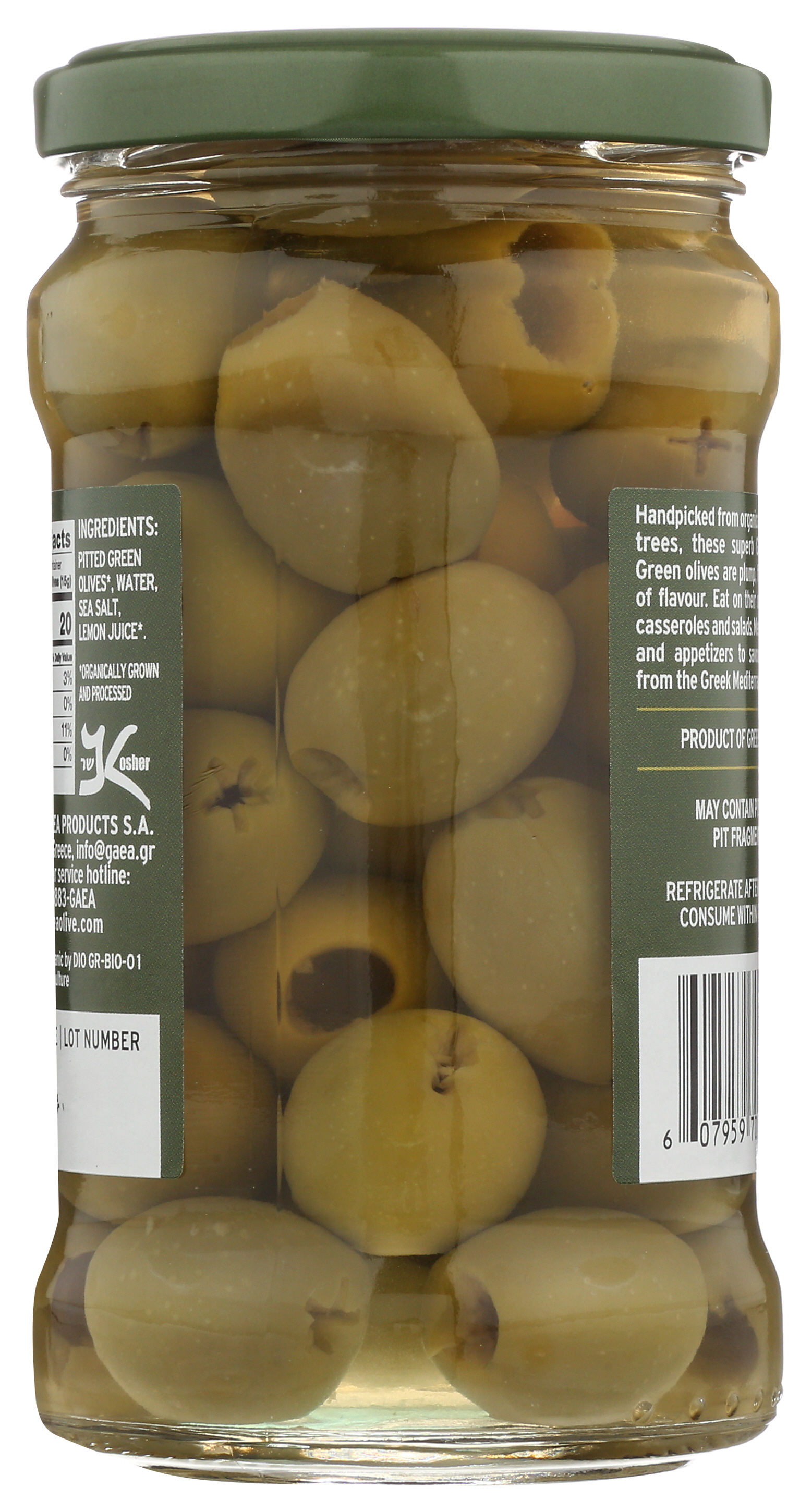 Organic Pitted Green Olives World Finer Foods