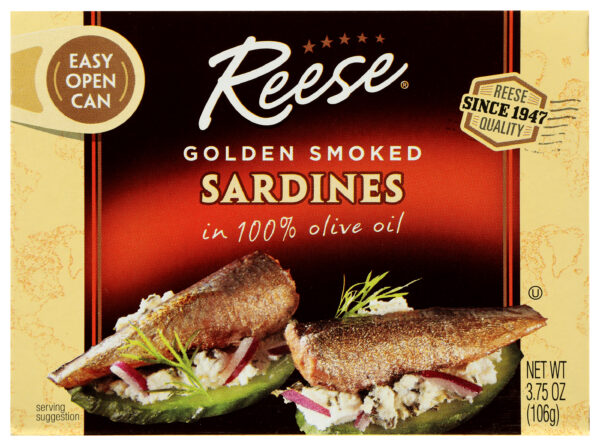 Golden Smoked Sardines in Olive Oil
