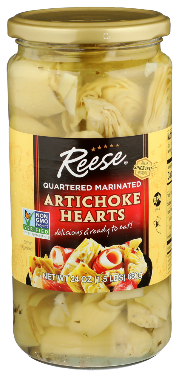 Quartered Marinated Artichoke Hearts 24 oz