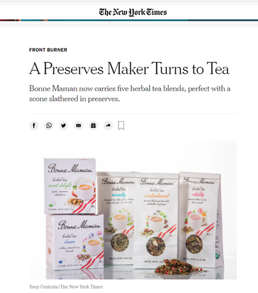 Introducing Bonne Maman Herbal Tea