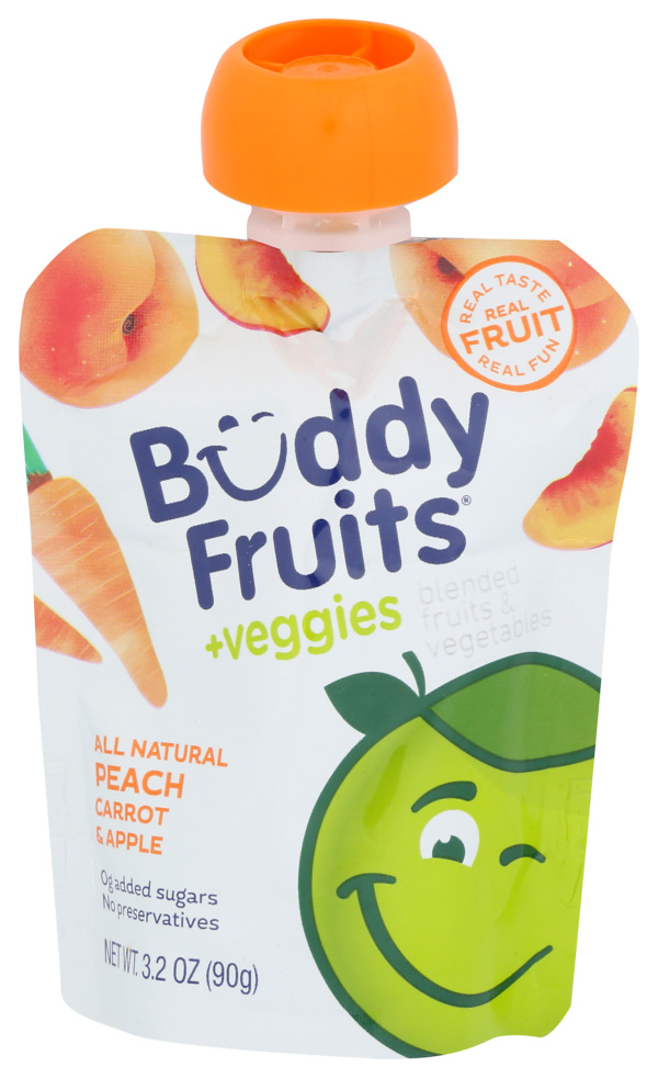 Peach, Carrot & Apple Blended Fruits & Vegetables Pouch