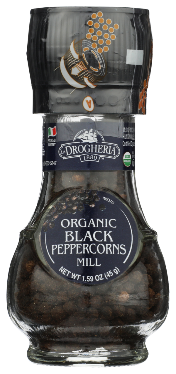 Organic Black Peppercorn Grinder